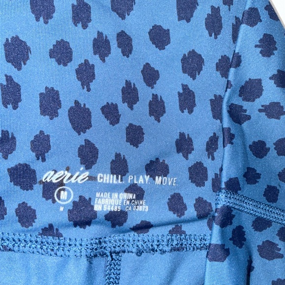 aerie Blue Leopard Print High-Rise Leggings - Picture 3 of 3